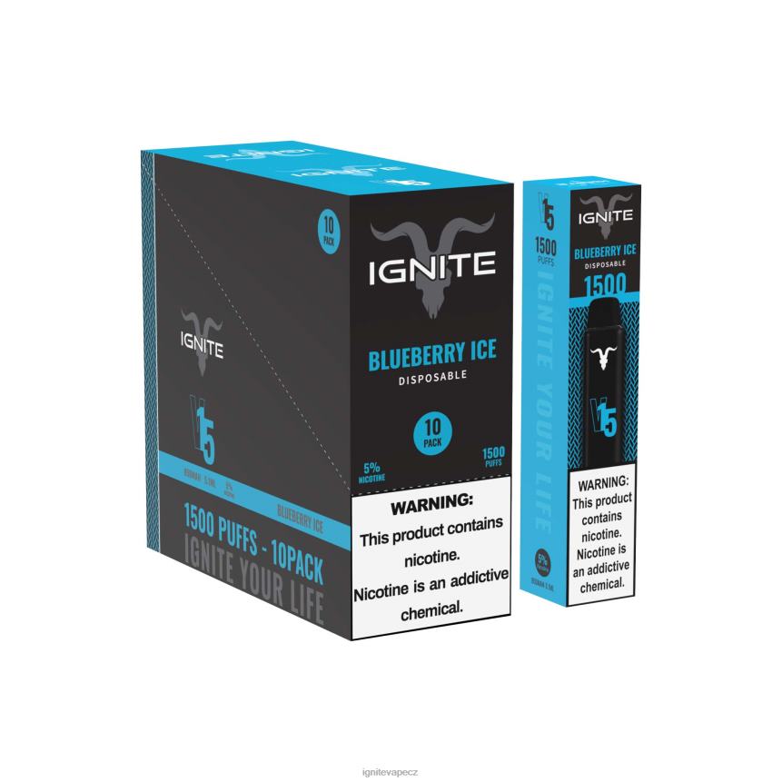 IGNITE V15 vape pero 10-balení borůvkový led IGNITE puff price HD4BD97