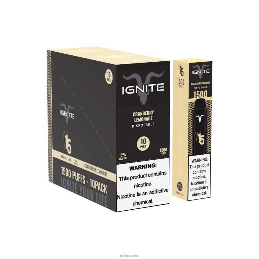 IGNITE V15 vape pero 10-balení brusinková limonáda best IGNITE flavors HD4BD99
