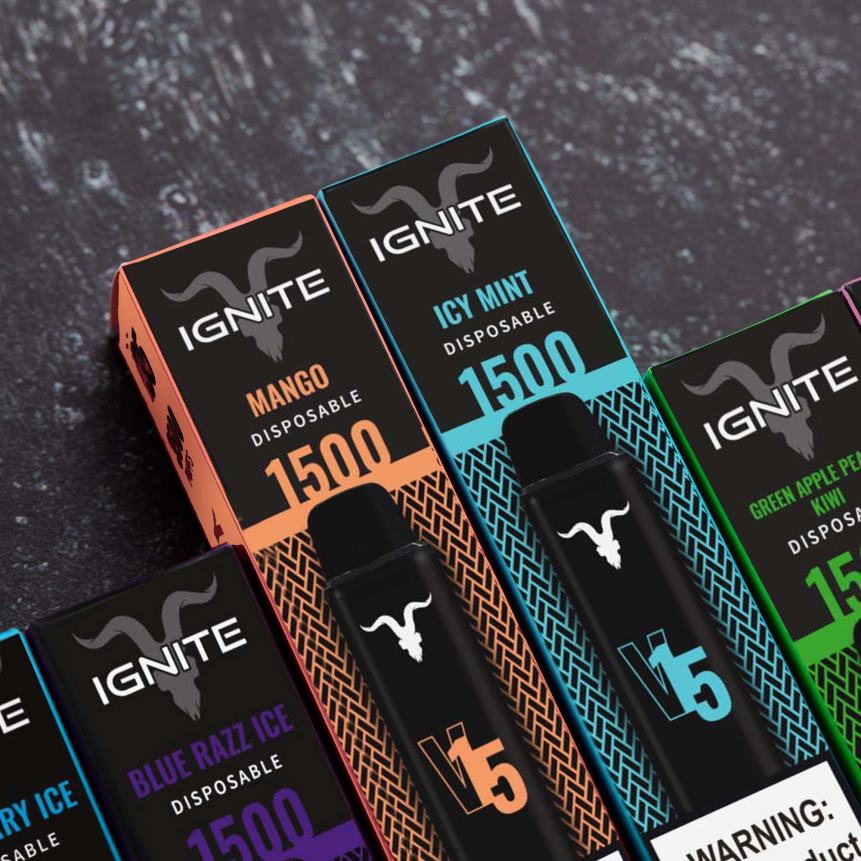 IGNITE V15 vape pero 10-balení ledová máta IGNITE vape praha HD4BD102