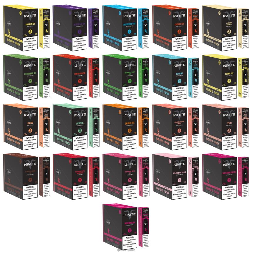 IGNITE V15 vape pero 10-balení ledová máta IGNITE vape praha HD4BD102