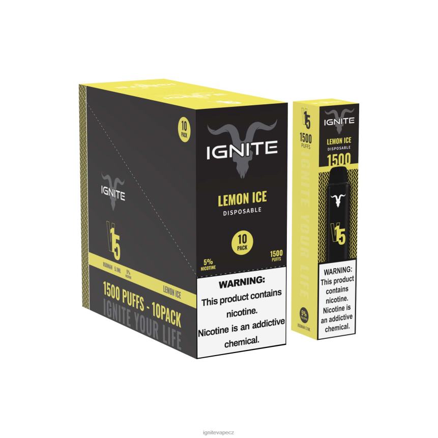 IGNITE V15 vape pero 10-balení třešňový led IGNITE disposable vape review HD4BD98
