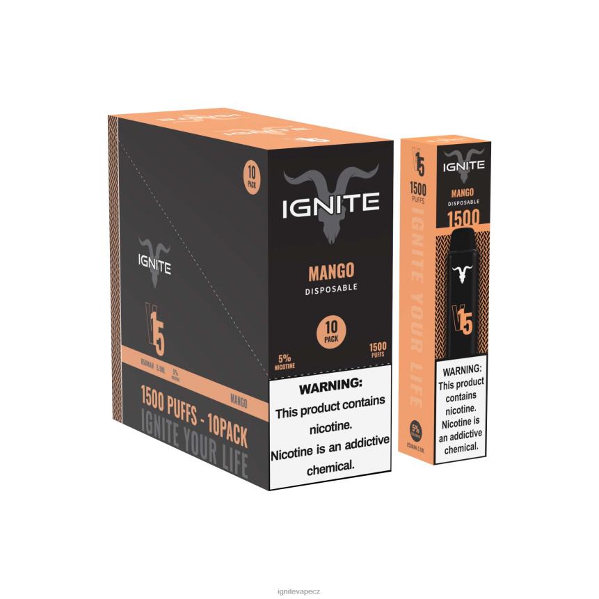 IGNITE V15 vape pero 10-balení třešňový led IGNITE disposable vape review HD4BD98