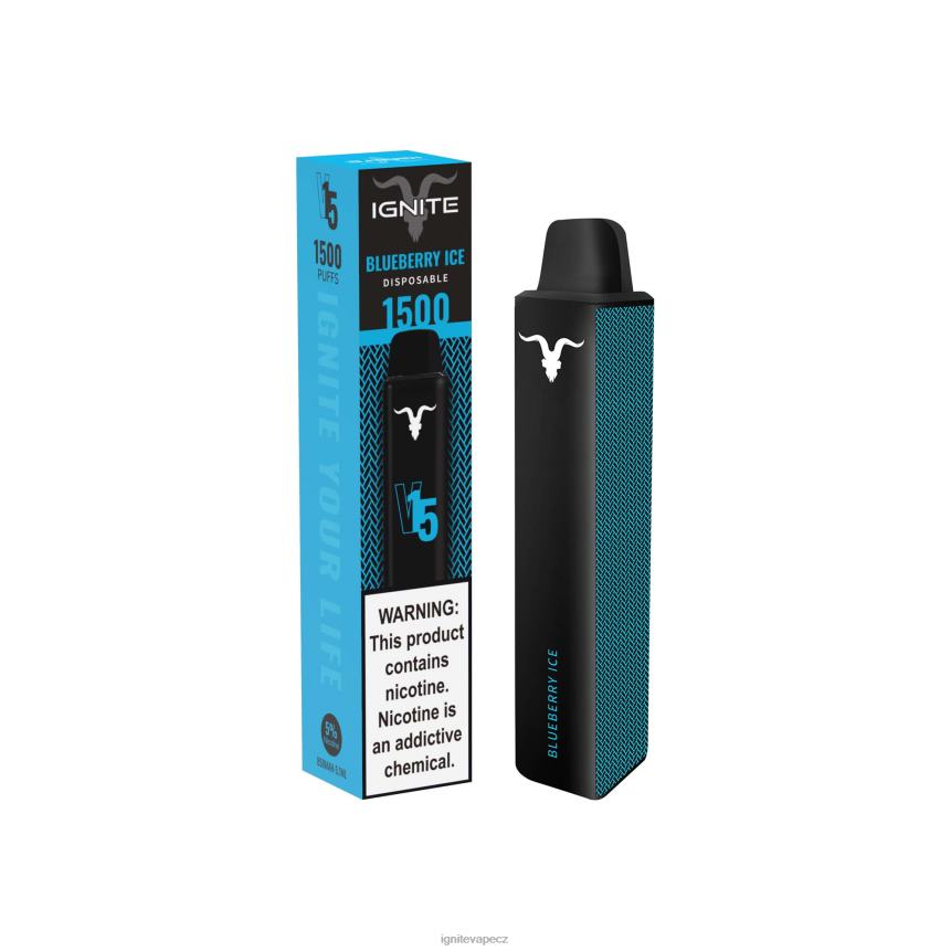 IGNITE V15 vape pero borůvkový led IGNITE disposable vape review HD4BD108