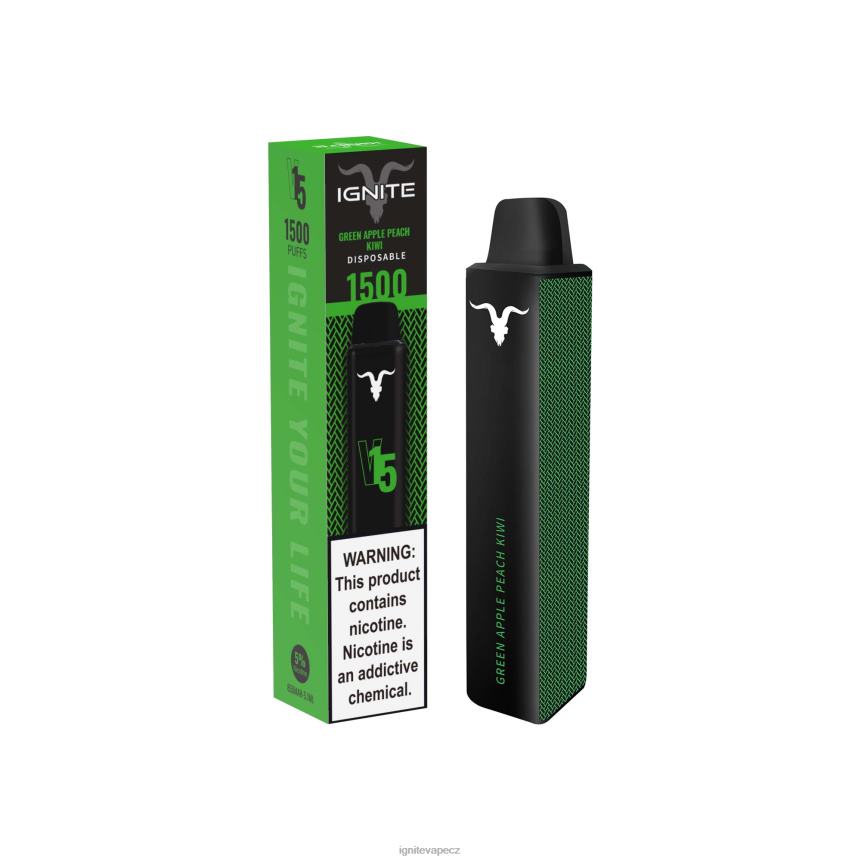 IGNITE V15 vape pero zelené jablko broskev kiwi IGNITE vape praha HD4BD112