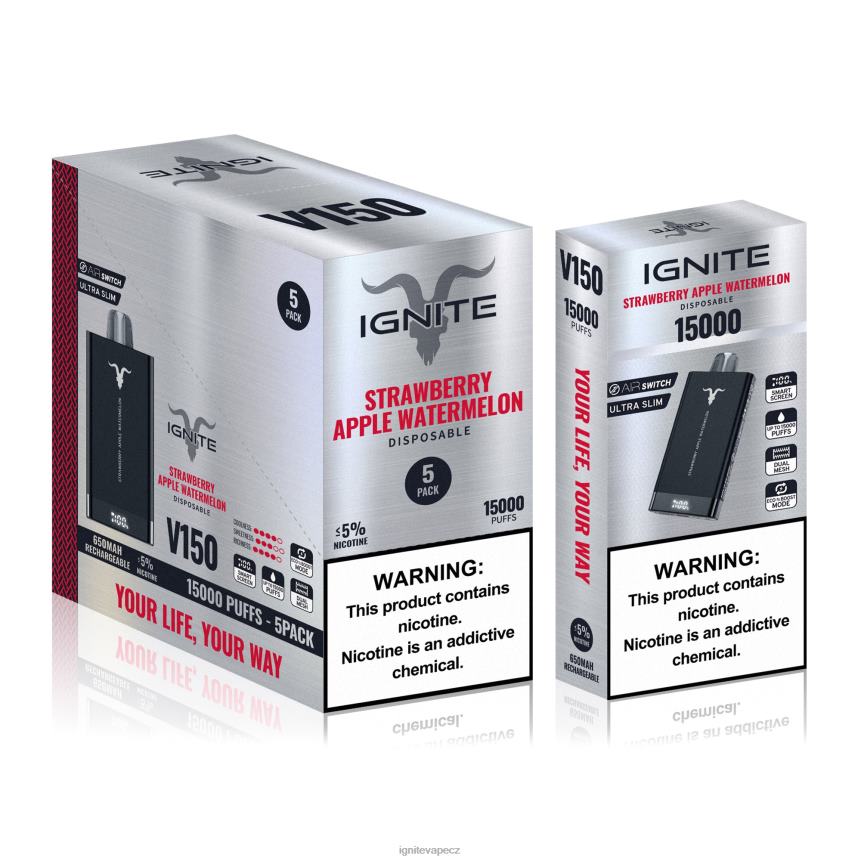 IGNITE V150 vape pero 5-balení jahoda jablko meloun IGNITE vape CZ HD4BD91