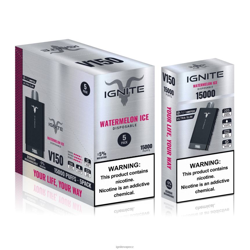 IGNITE V150 vape pero 5-balení melounový led IGNITE vape reviews HD4BD94