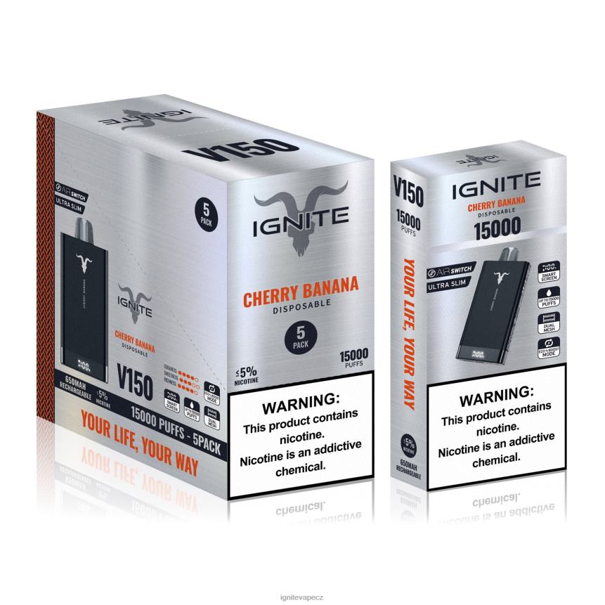 IGNITE V150 vape pero 5-balení třešňový banán IGNITE pod price HD4BD83