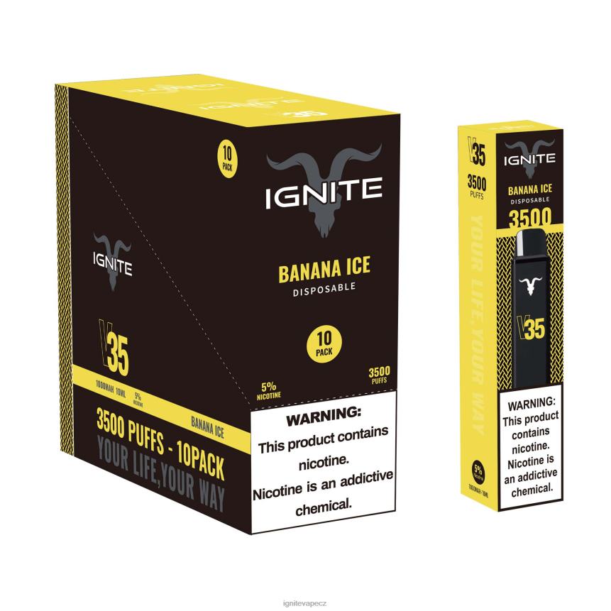 IGNITE V35 vape pero 10-balení banánový led IGNITE pod 5001 HD4BD16