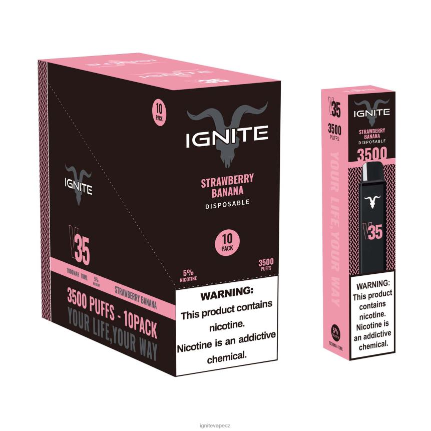 IGNITE V35 vape pero 10-balení banánový led IGNITE pod 5001 HD4BD16