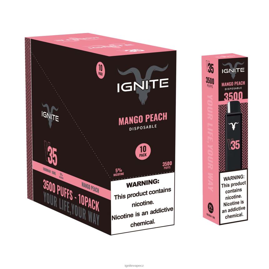 IGNITE V35 vape pero 10-balení banánový led IGNITE pod 5001 HD4BD16