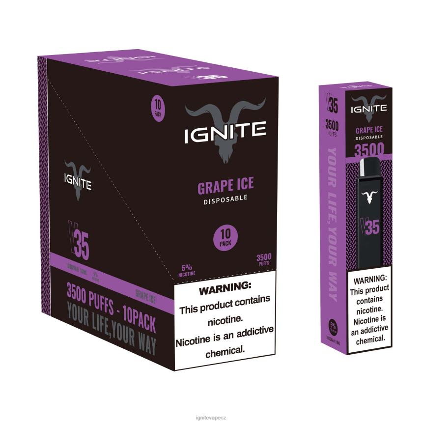 IGNITE V35 vape pero 10-balení hroznový led IGNITE vape praha HD4BD122