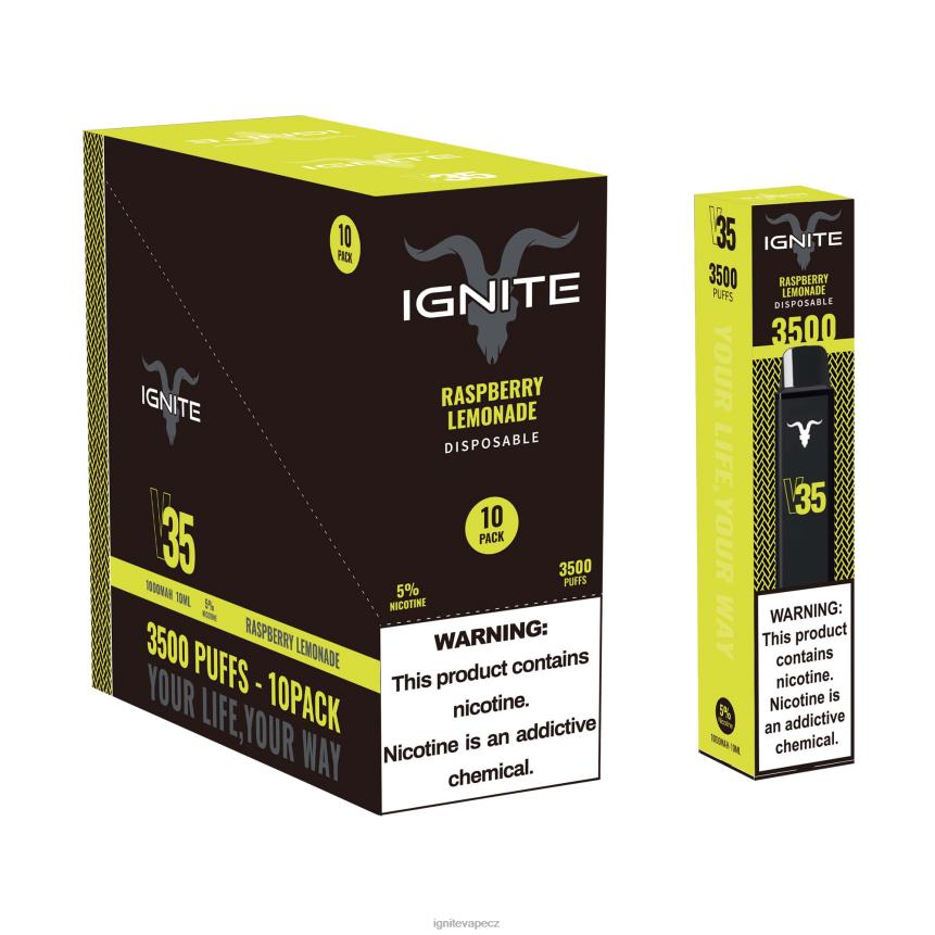 IGNITE V35 vape pero 10-balení malinová limonáda IGNITE pods review HD4BD125