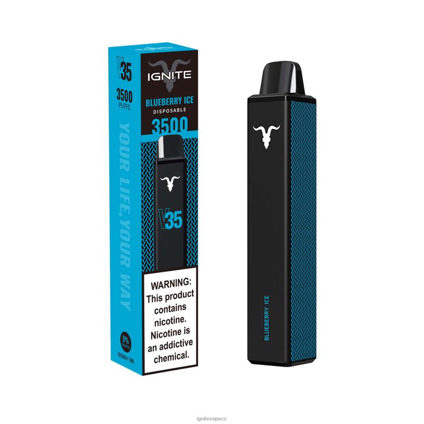 IGNITE V35 vape pero borůvkový led IGNITE tobacco outlet HD4BD130