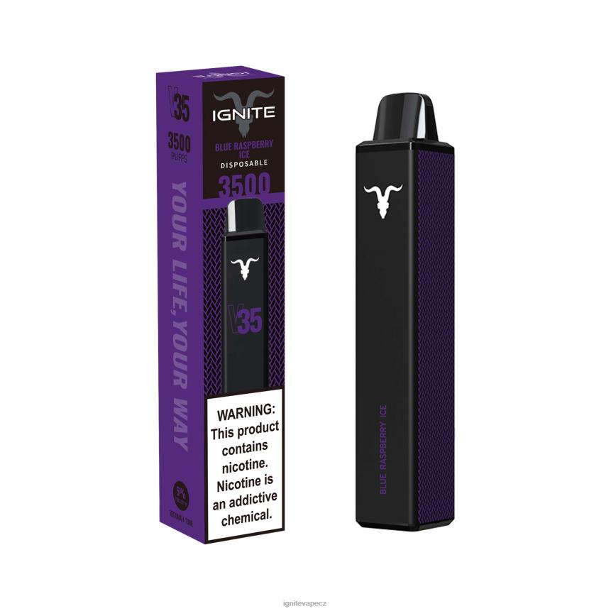 IGNITE V35 vape pero modrý malinový led IGNITE vape CZ HD4BD131