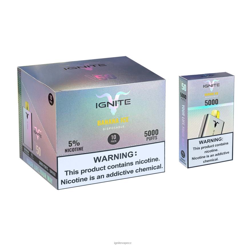 IGNITE V50 vape pero 10-balení banánový led IGNITE vape CZ HD4BD141