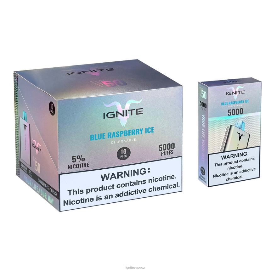 IGNITE V50 vape pero 10-balení modrý malinový led IGNITE vape reviews HD4BD144