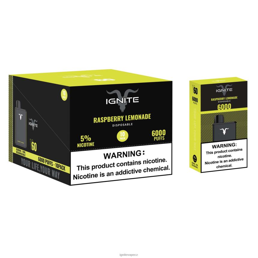 IGNITE V60 vape pero 10-balení malinová limonáda IGNITE pod price HD4BD23