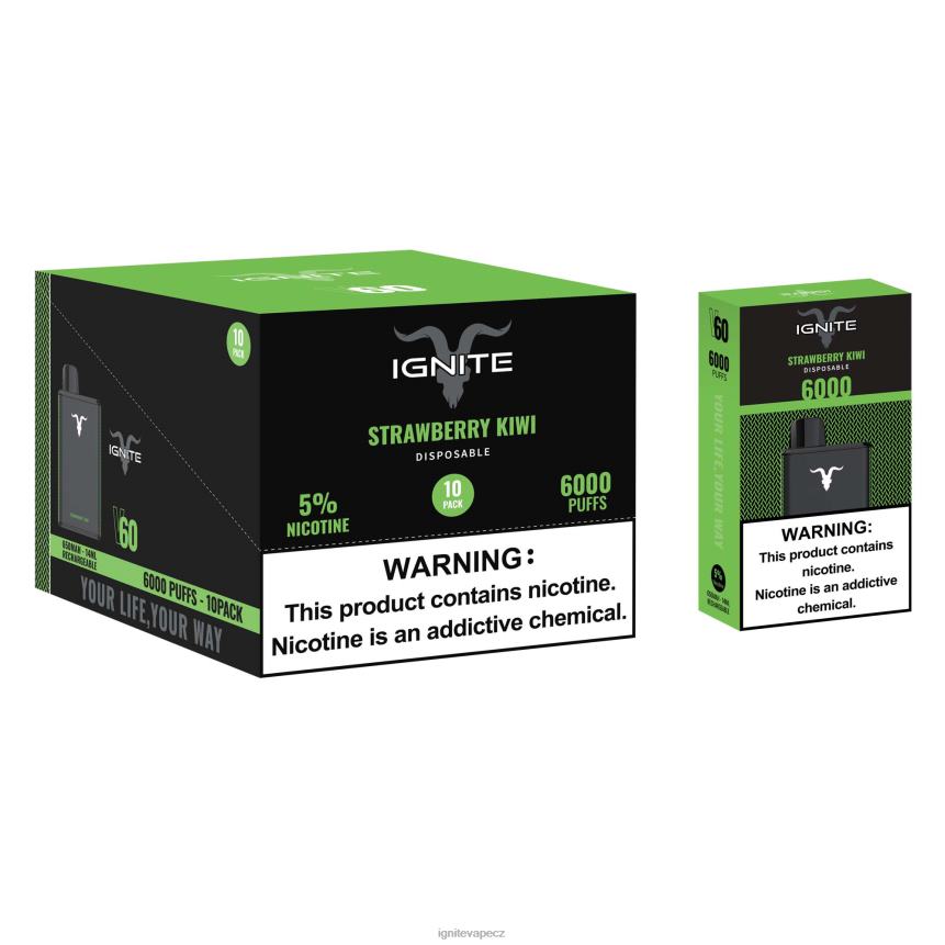 IGNITE V60 vape pero 10-balení modrý malinový led IGNITE pods review HD4BD15