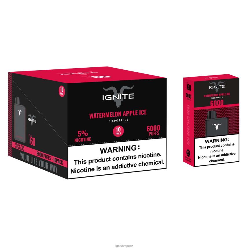 IGNITE V60 vape pero 10-balení modrý malinový led IGNITE pods review HD4BD15