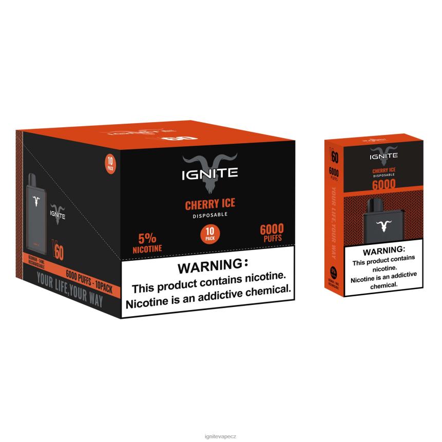 IGNITE V60 vape pero 10-balení třešňový led IGNITE puff price HD4BD17