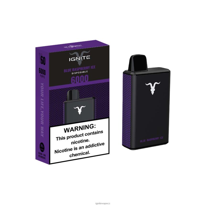 IGNITE V60 vape pero modrý malinový led IGNITE tobacco outlet HD4BD30