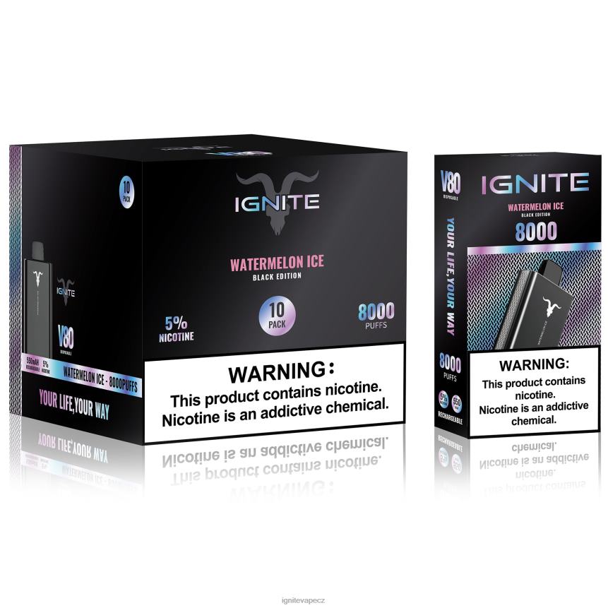 IGNITE V80 vape pero 10-balení melounový led IGNITE pods review HD4BD65