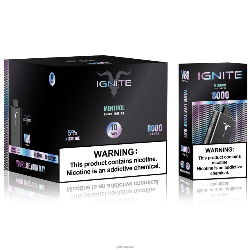 IGNITE V80 vape pero 10-balení mentol IGNITE vape CZ HD4BD61