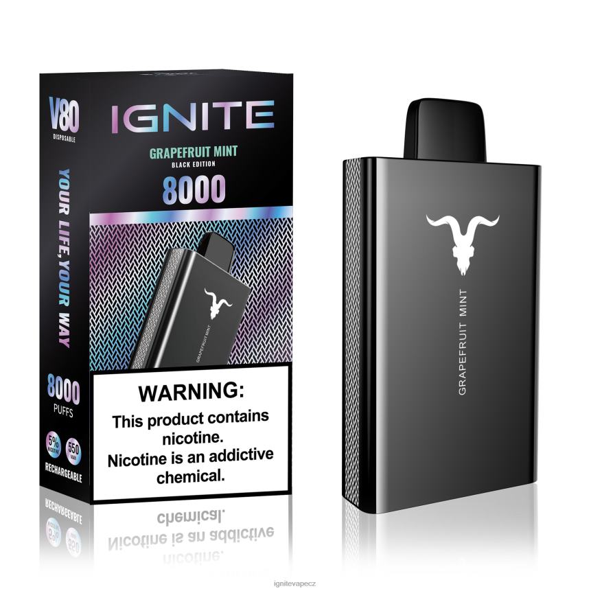 IGNITE V80 vape pero grapefruitová máta IGNITE pods review HD4BD45